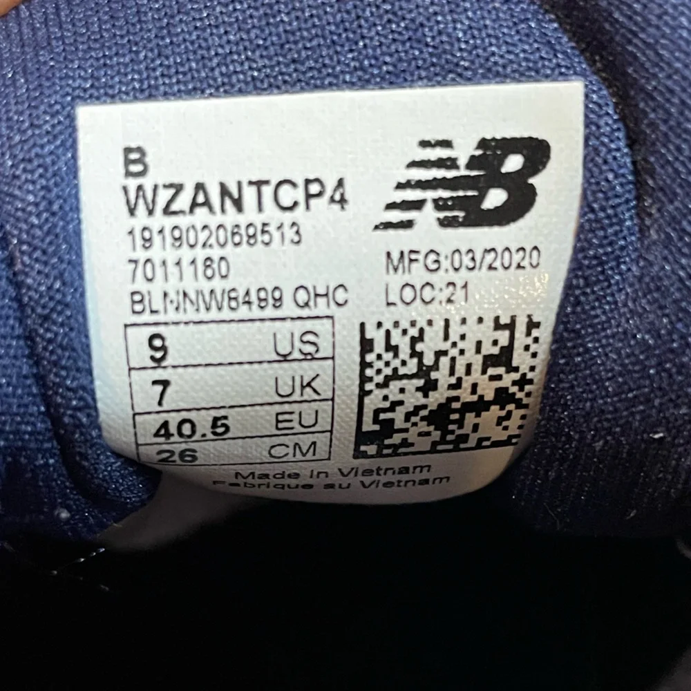 New Balance Womens Zante V4 Running Shoes Light Pink & Navy Lace Up Size 9 EUC - Picture 9 of 9
